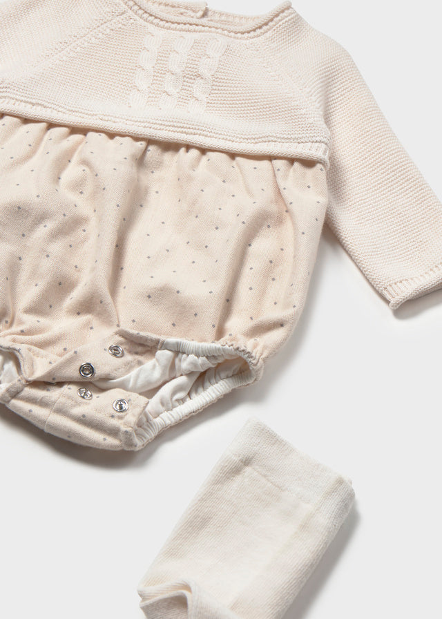 Conjunto Pelele Mayoral Crema