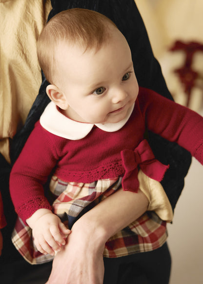 Vestido Tricot Combinado Navidad