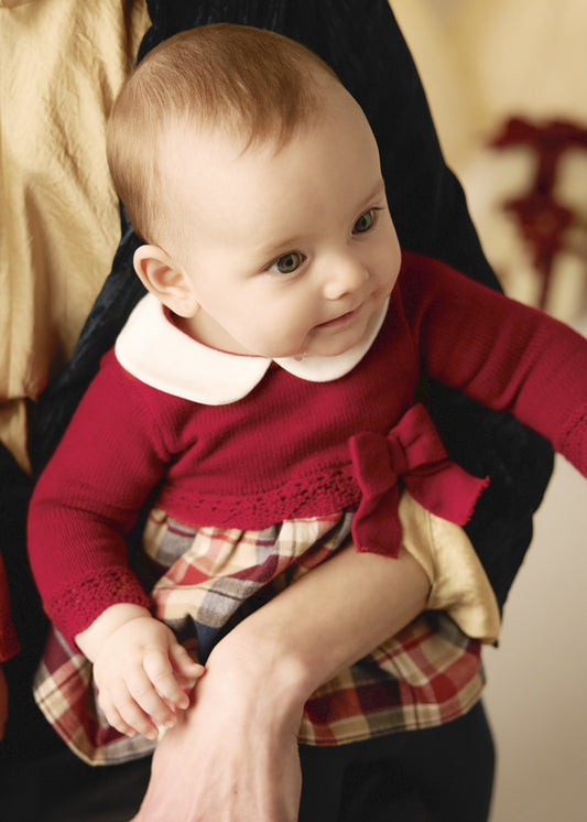 Vestido Tricot Combinado Navidad
