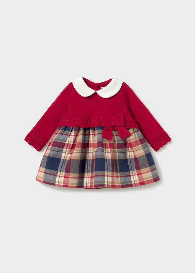 Vestido Tricot Combinado Navidad