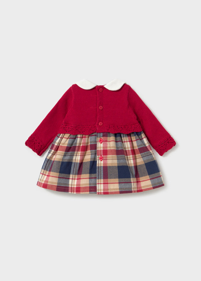 Vestido Tricot Combinado Navidad