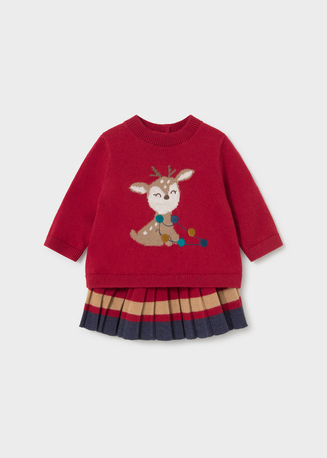 Conjunto Falda Tricot Navidad