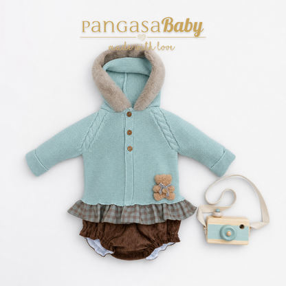 Conjunto Braguita Vichy Mint-Pangasa Baby