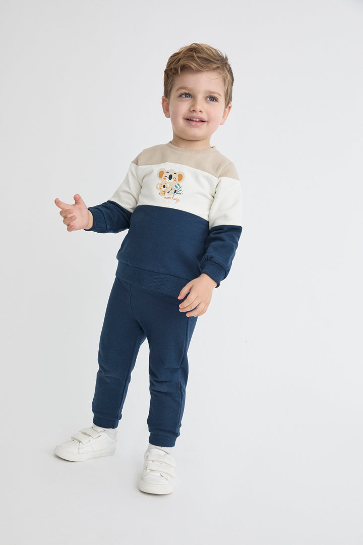 Conjunto Bebé Sudadera Koala y Pantalón Marino | Sonajero Kids