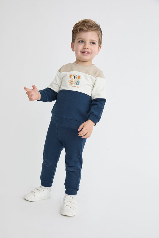 Conjunto Bebé Sudadera Koala y Pantalón Marino | Sonajero Kids