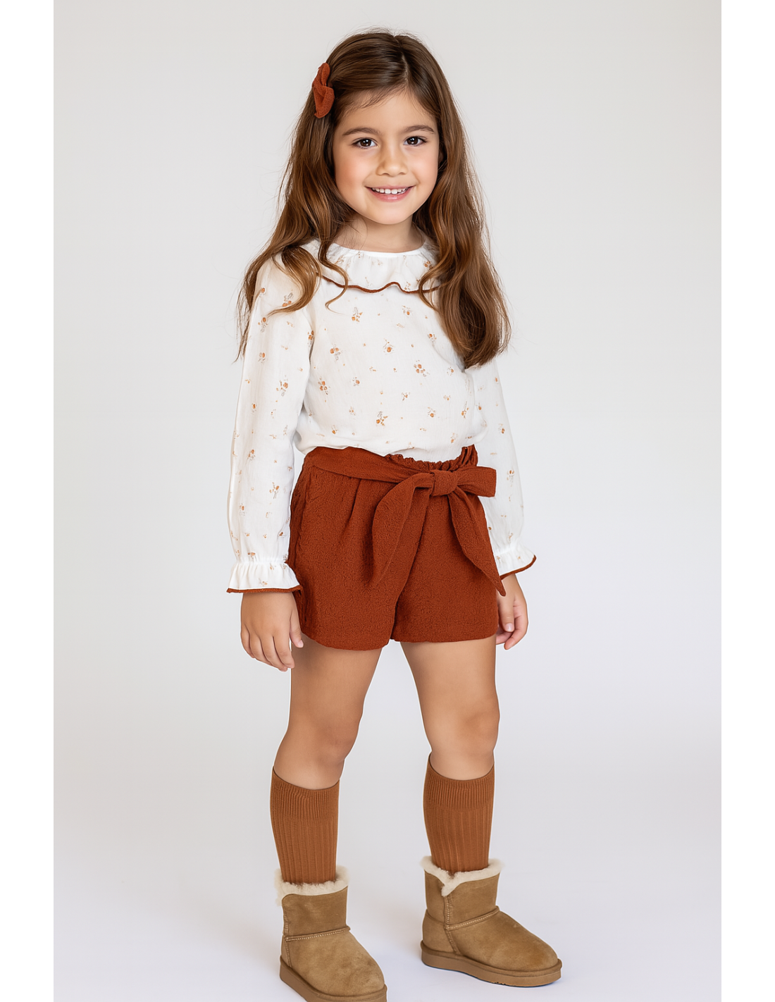 Conjunto Short Bambula Flores