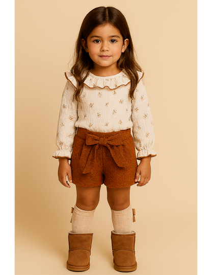 Conjunto Short Bambula Flores