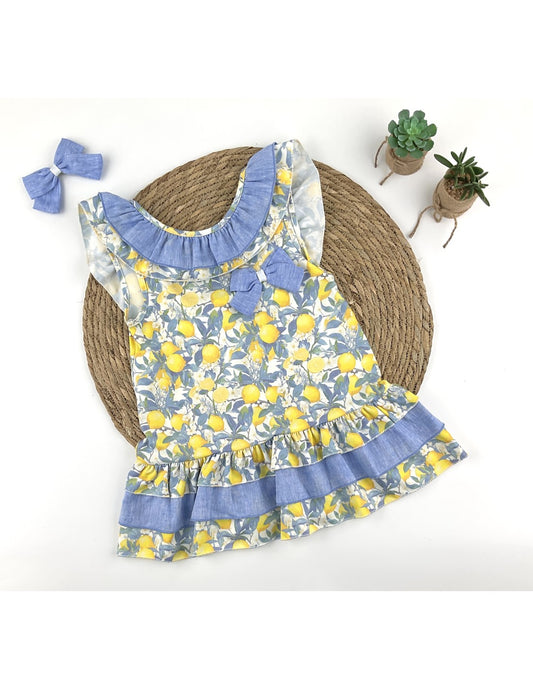 Vestido Azul Limones