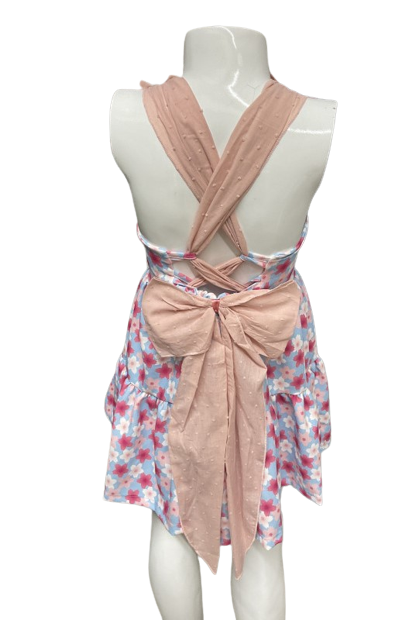 Vestido Tirantes Cruzados Plumeti