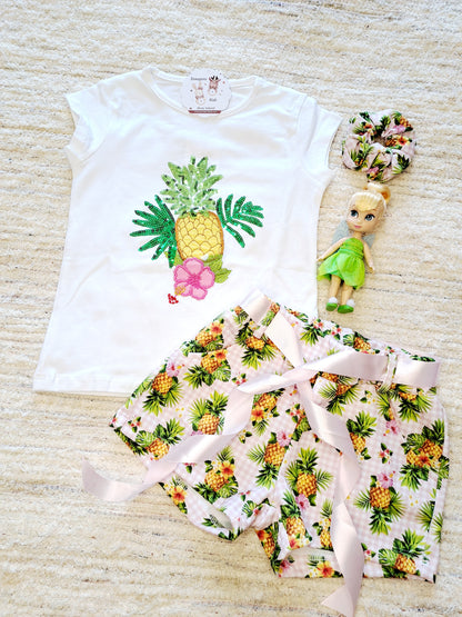 Conjunto Short Piña En Flor