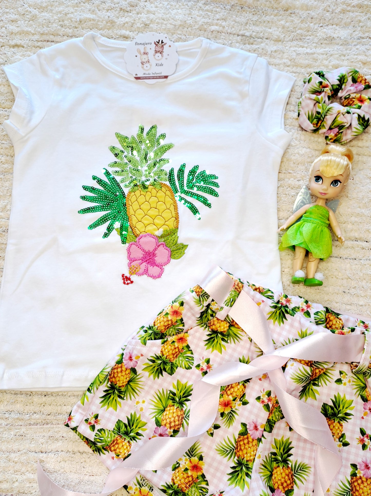 Conjunto Short Piña En Flor