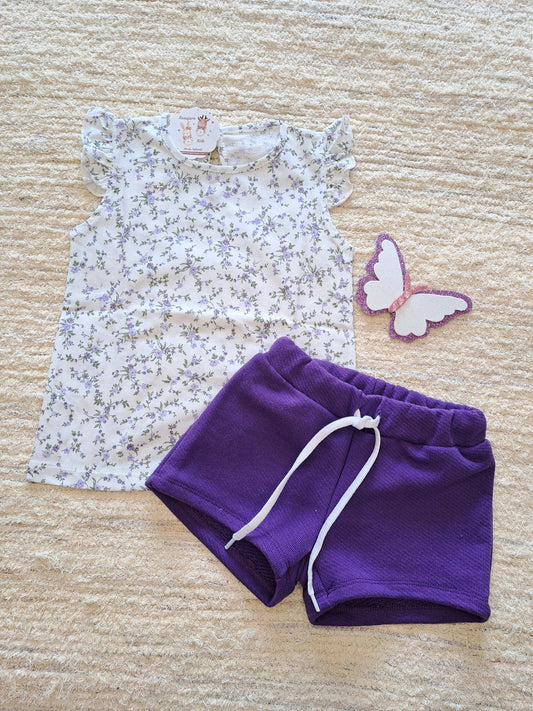 Conjunto Short Camisesta Lila