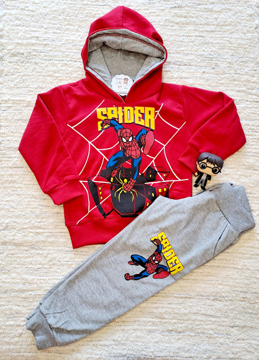 Chandal Rojo Gris Spiderman