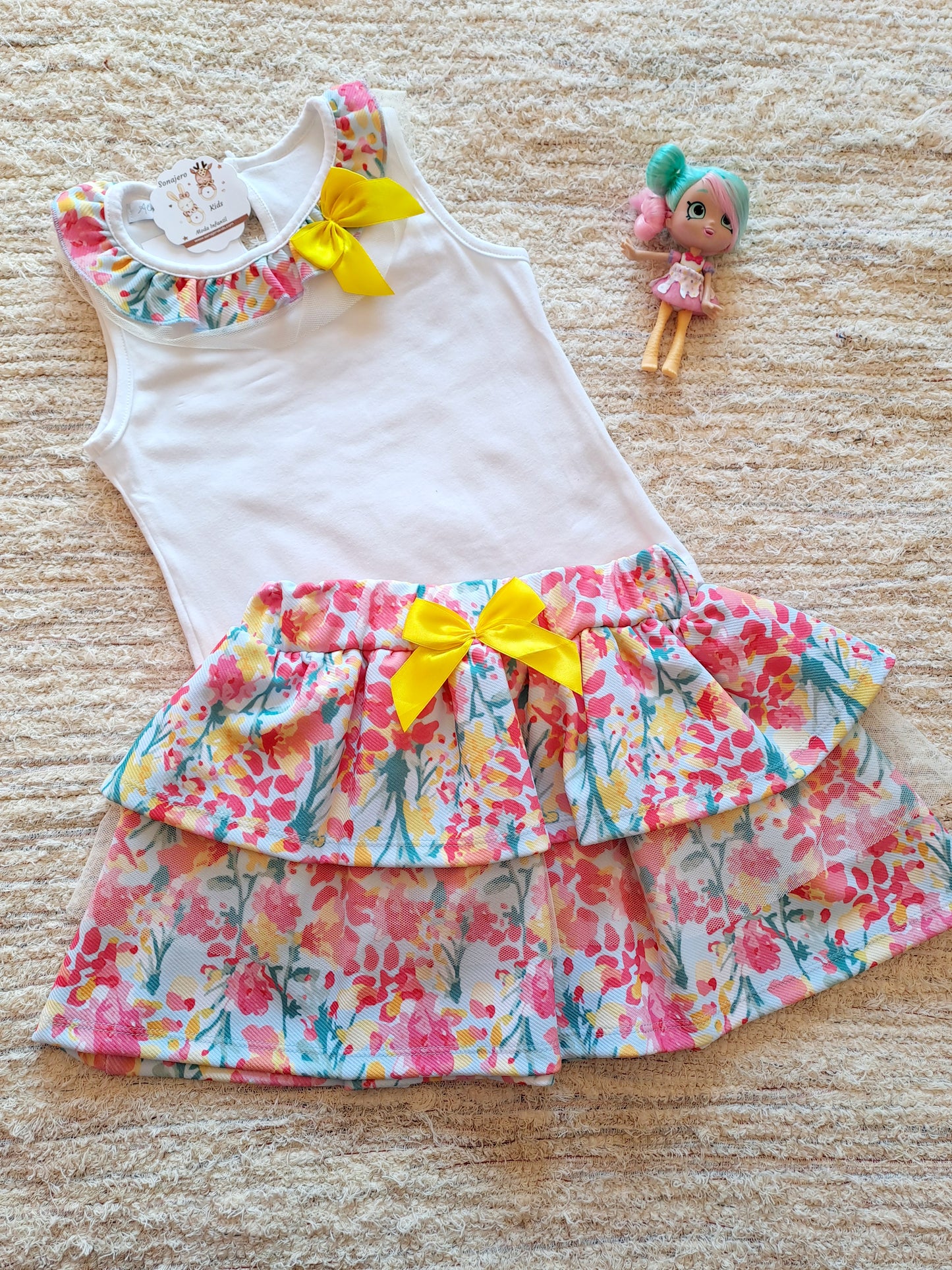 Conjunto Falda Tull Flores