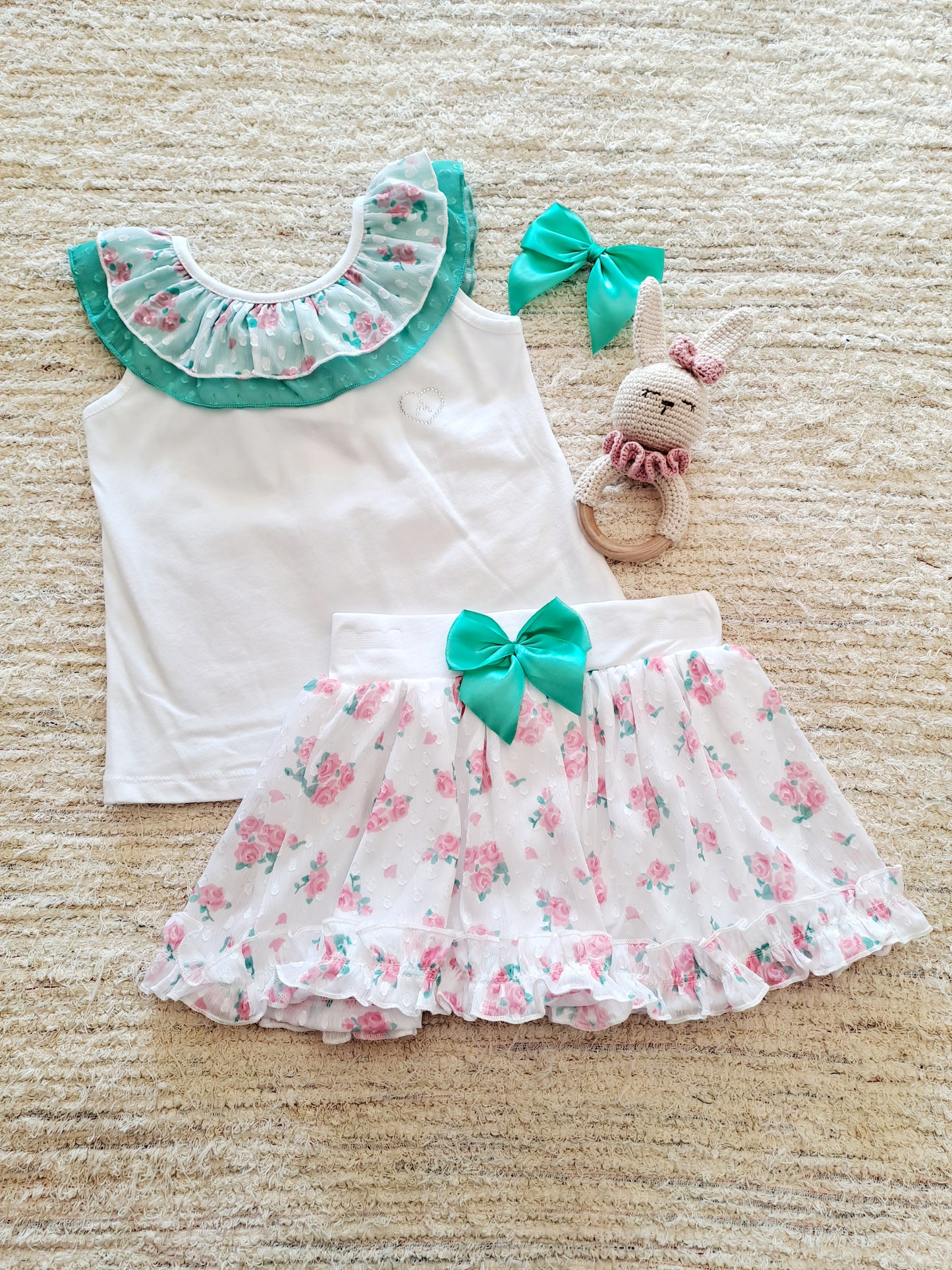 Conjunto Falda Plumetti Flores