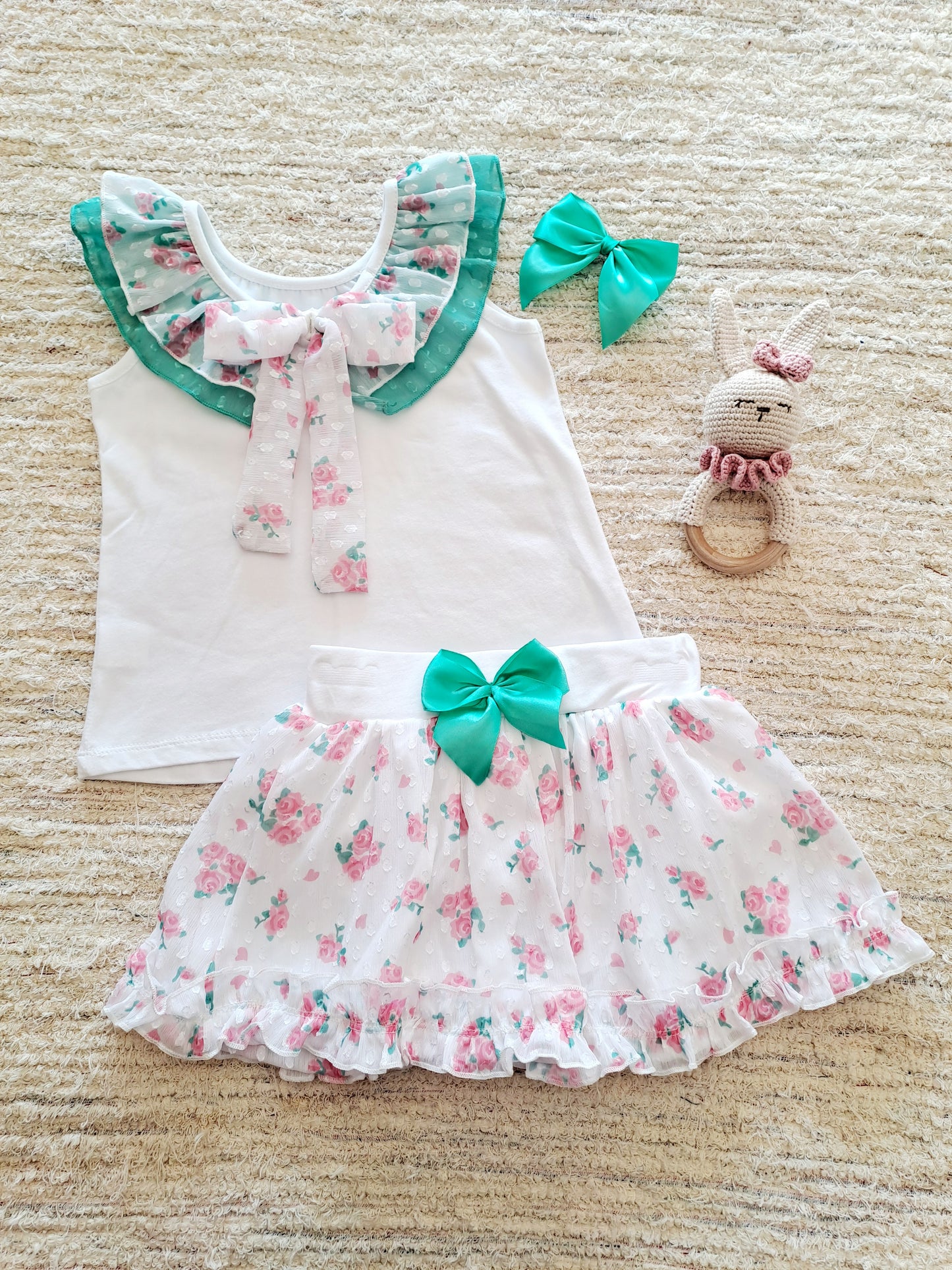 Conjunto Falda Plumetti Flores