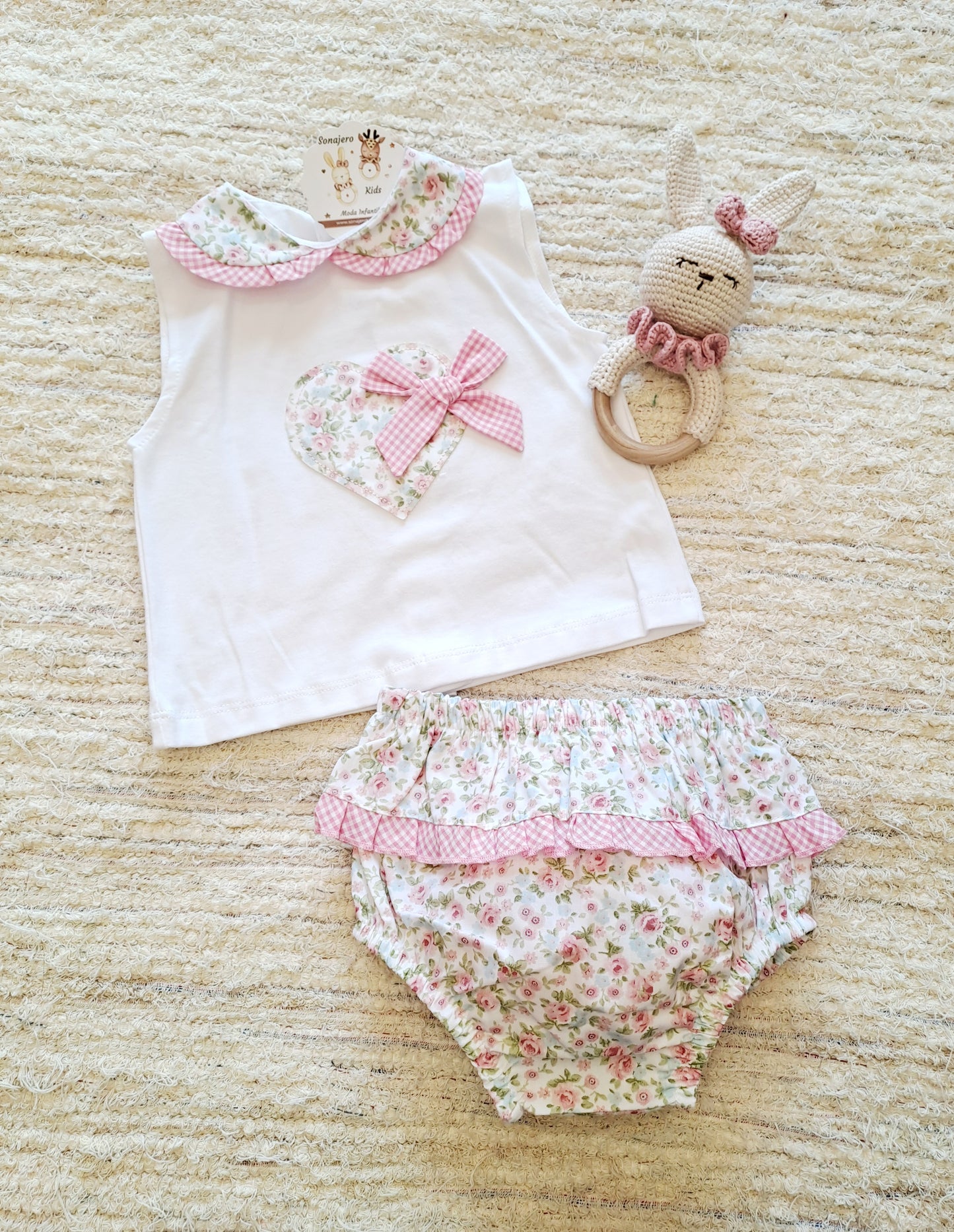 Conjunto Corazon Floral