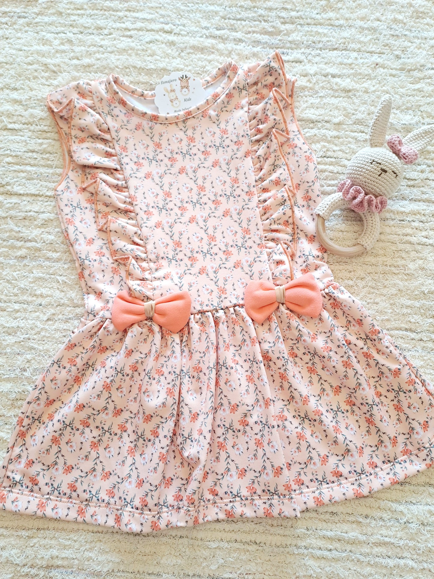 Vestido Naranja Flores