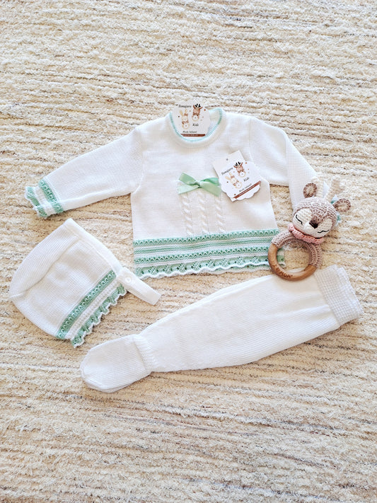 Conjunto Bicolor 2613 Blanco Verde