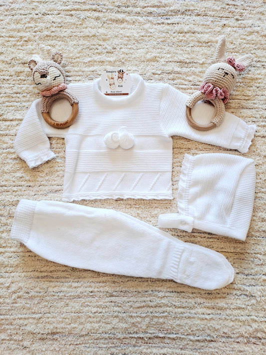 Conjunto Lana 2918 Blanco Pom