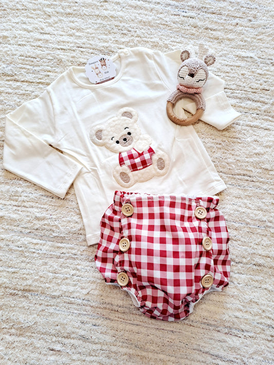 Conjunto Niño Oso Vichy