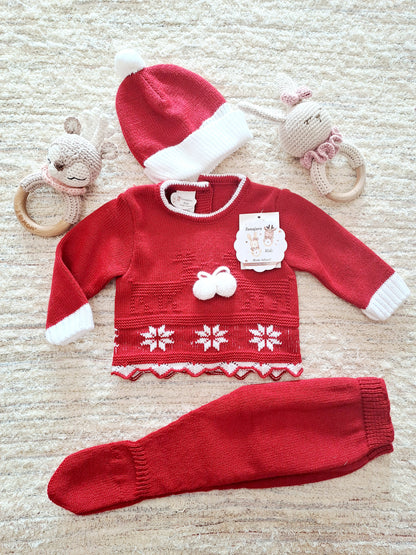 Conjunto Lana Bebe Navidad