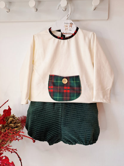 Conjunto Niño Beige Pana