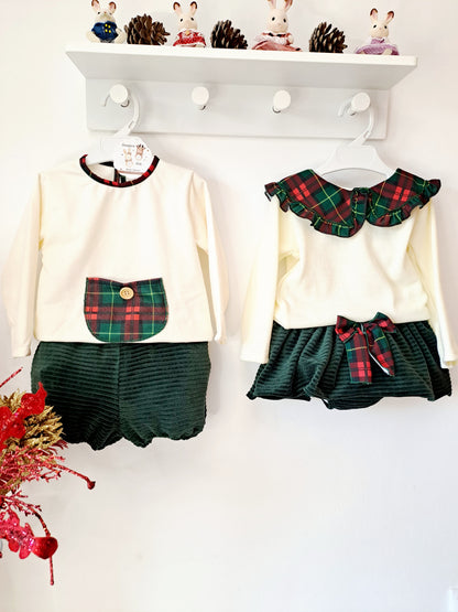 Conjunto  Niño Beige Pana