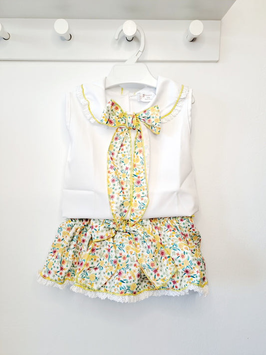 Conjunto Blanco Flores