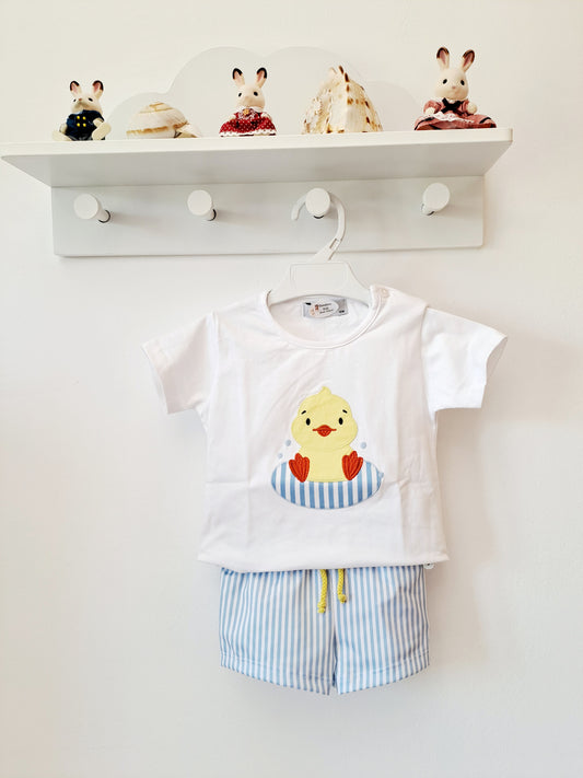 Conjunto Baño Niño Patito Flotador