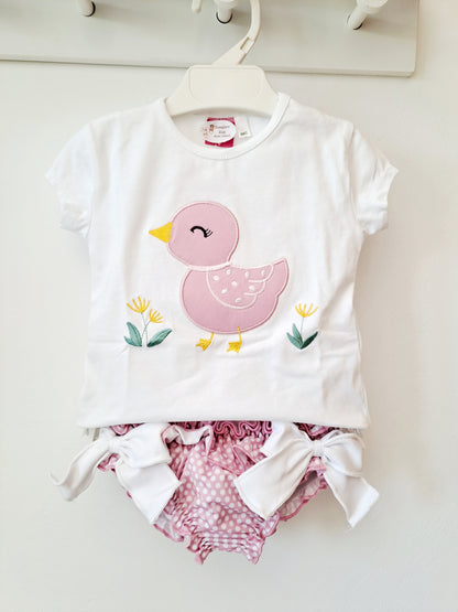 Conjunto Baño Pollito Rosa