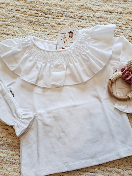 Camiseta Volante Blanca