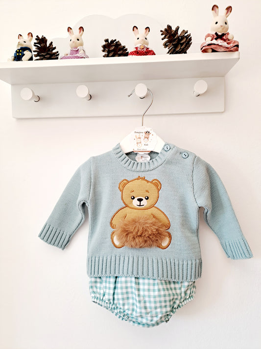 Conjunto Pololo Oso Pon Verde