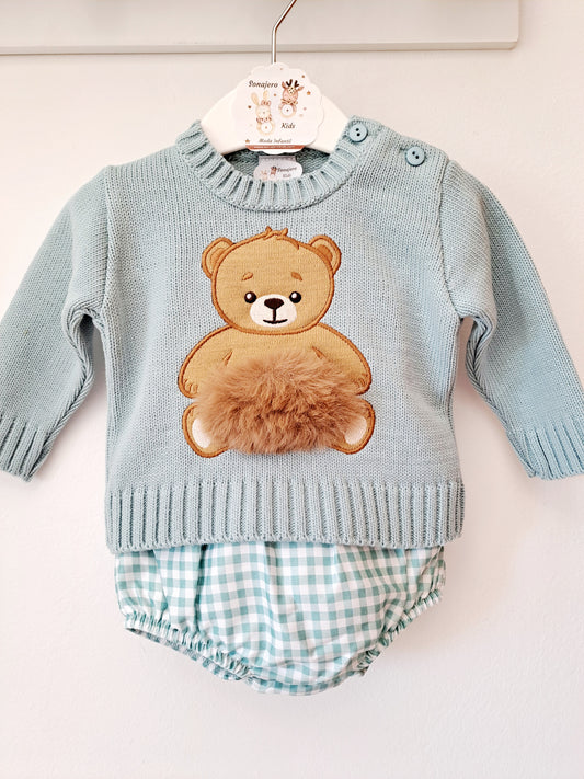 Conjunto Pololo Oso Pon Verde