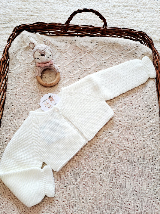 Rebeca Bolero Punto Basic Crema