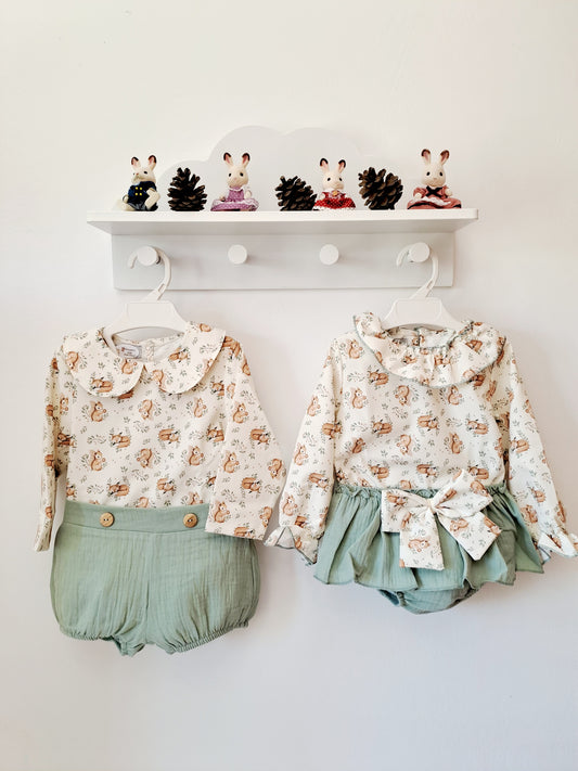Conjunto Niño Ardillas Zorritos