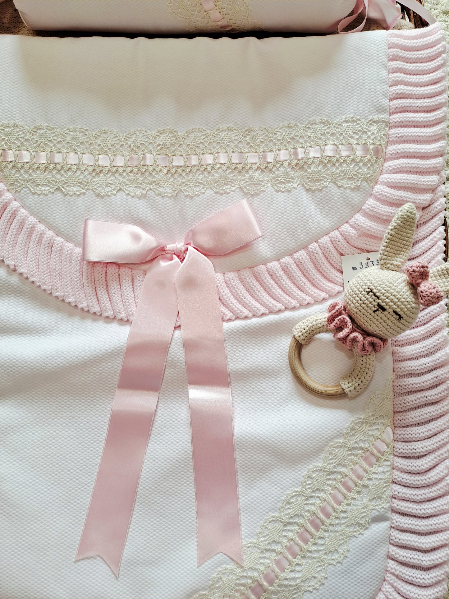 Colcha Lana Para Bebé Rosa