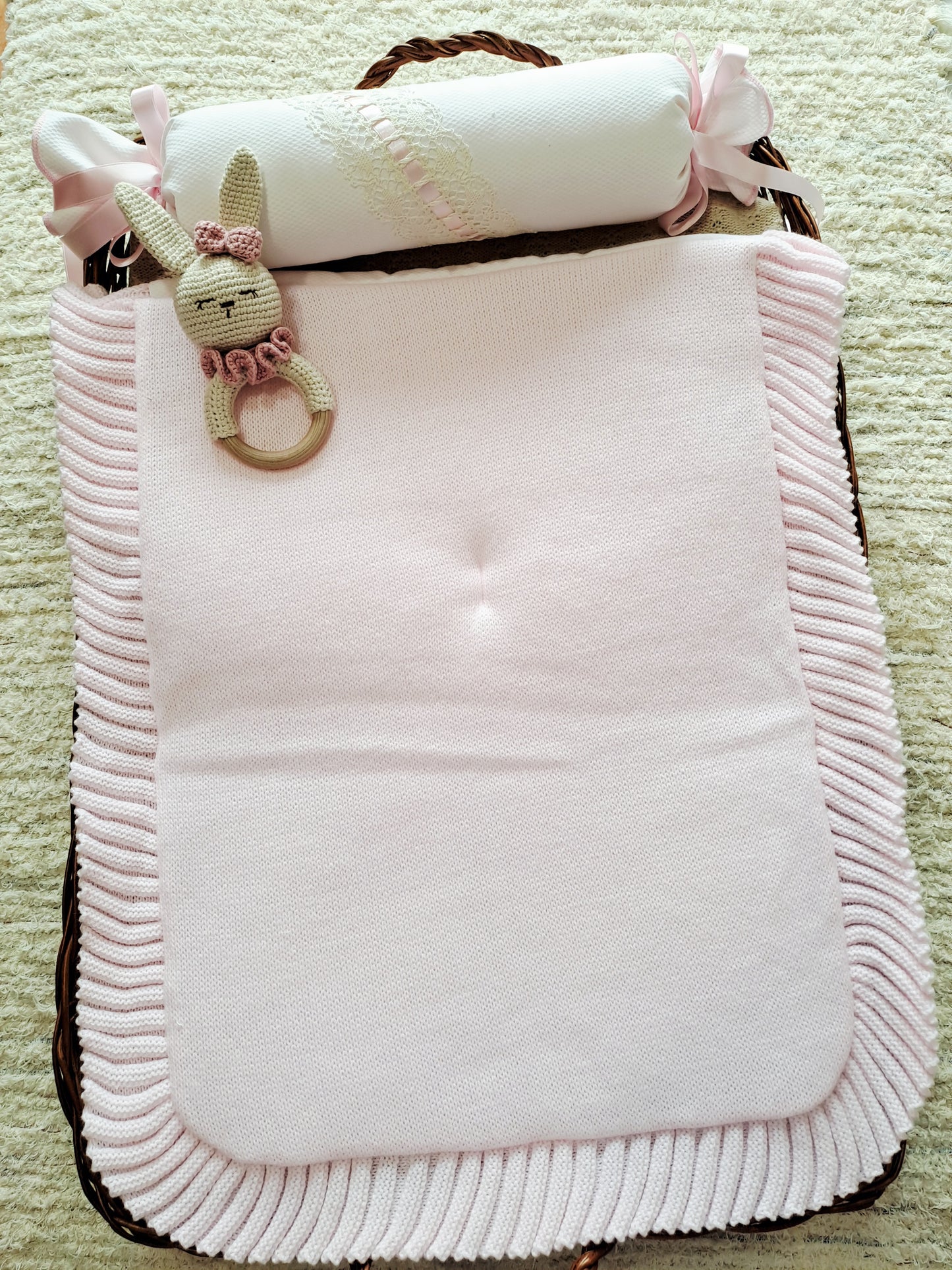 Colcha Lana Para Bebé Rosa