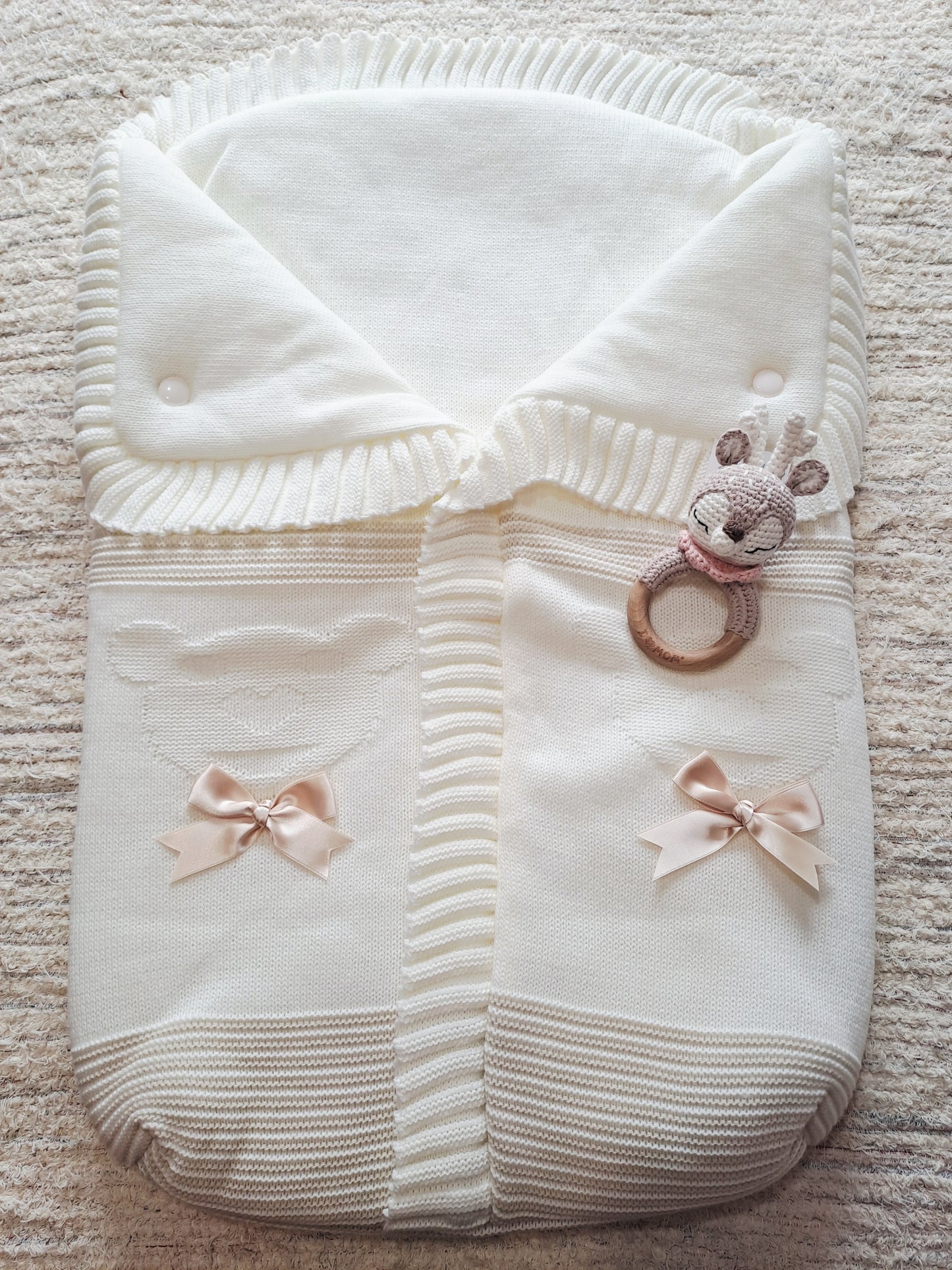 Saquitos Lana Blanco Beige