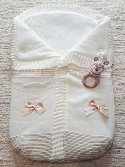 Saquitos Lana Blanco Beige