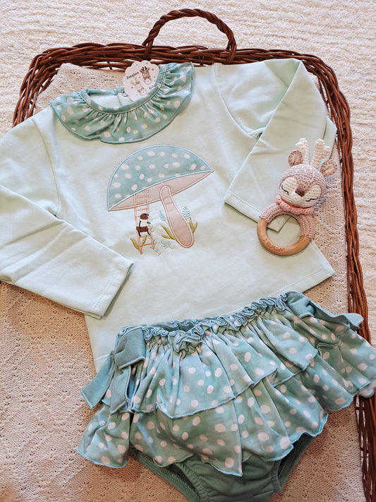 Conjunto Niña Conejo Seta