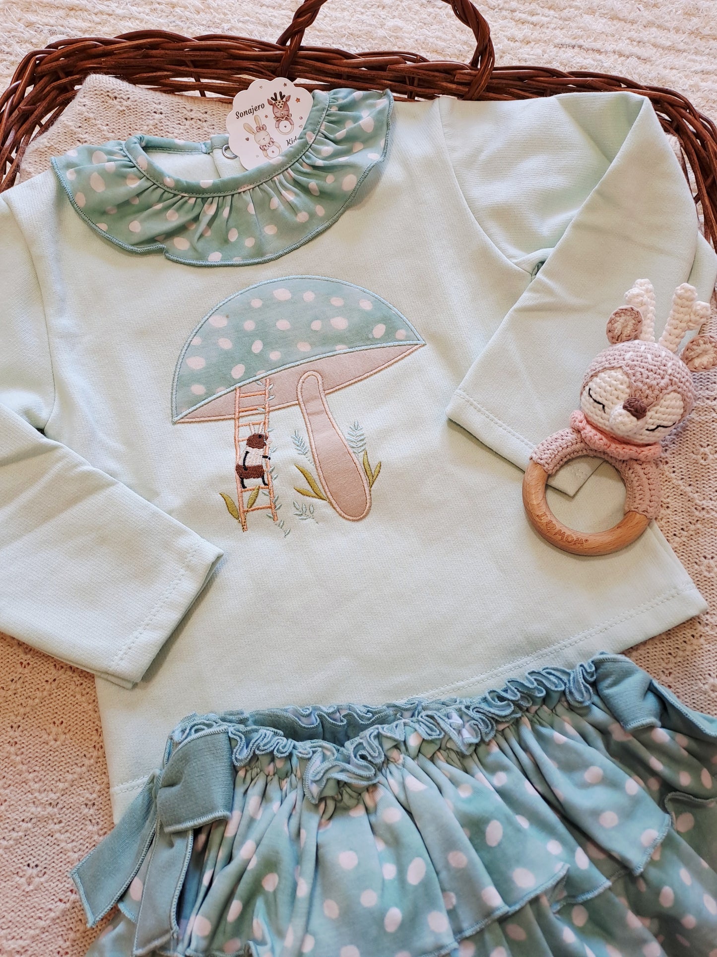 Conjunto Niña Conejo Seta