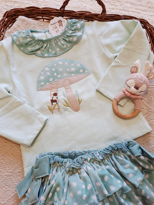 Conjunto Niña Conejo Seta