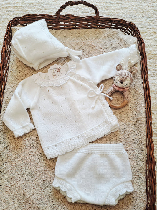 Conjunto 3 Piezas Corto Blanco