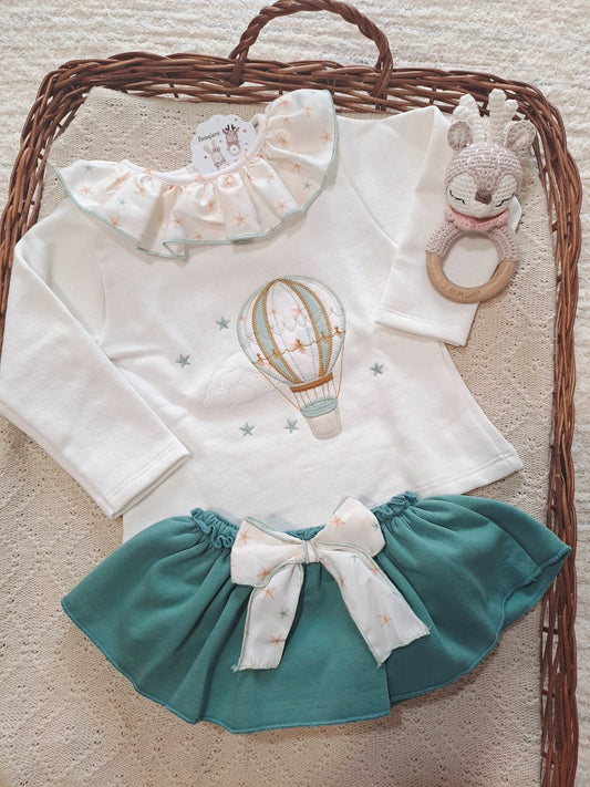 Conjunto Niña Globo Estrellas