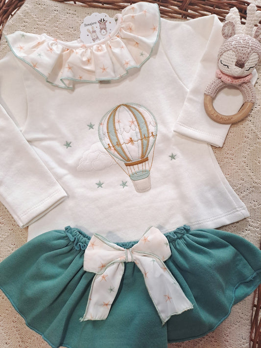 Conjunto Niña Globo Estrellas