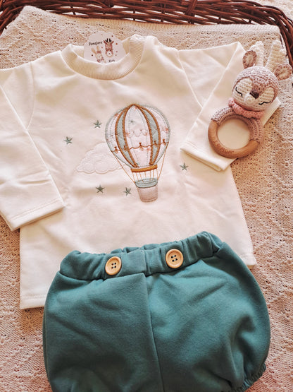 Conjunto Niña Globo Estrellas