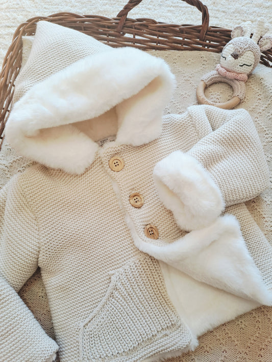 Abrigo Capucha Beige