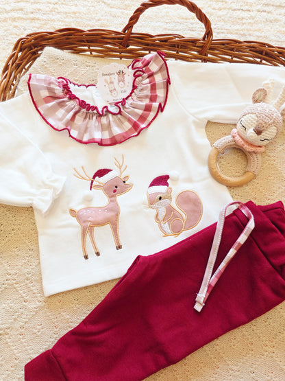 Conjunto Niña Ciervitos Navidad