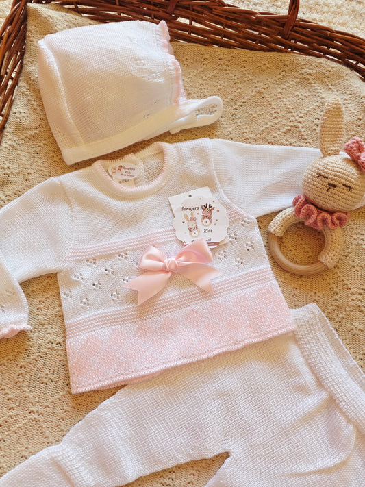 Conjunto Hilo 3213 Blanco Rosa